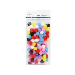 [EBP-002] 120 ct. Pom-Poms  Asst Colors Size: 0.78"