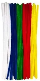 [BC-023] 40 ct Chenille Stems, Asst- Dark Colors.  Size: 11.8"