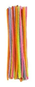[BC-034] 40 ct Chenille Stems Asst- Bright Colors. Size:0.24" x 11.8"
