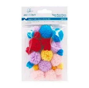 [EBP-015] 24ct Pom Poms Asst Colors,15mm-30mm