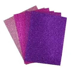 [EPG-008] 6 ct EVA Glitter Foam Sheets Asst. Colors: Purple, Fuchsia, and Lt.Pink, Size: 6" x 8"