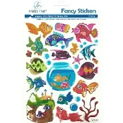 [SF-006] 27ct Fancy Stickers-Fish, Approx. 0.98-3.94in (2.5-10cm)