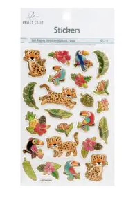 [SF-210] 23ct Embossed Foil Sticker- Tiger, 1 sheet 3.93x5.9in (10x15cm)