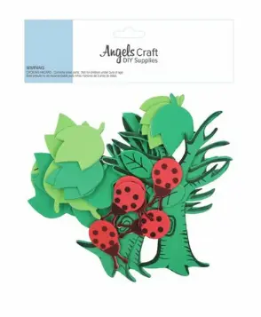 [SFM-015] 59 ct Tree Themed Foam Stickers Asst. Sizes & Colors