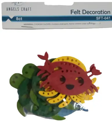 [SFT-041] 8 ct Felt Sea Animal Stickers Size: 2"