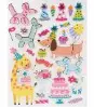[SF-200] 26ct. Happy Birthday Chipboard Sticker with animals, 1 sheet 5.51x8.27in (14x21cm)