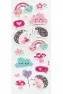 [SF-220] 16ct. Puffy Sticker - Hedgehog, 1 sheet Approx. 3.93x10in (10x25.4cm)