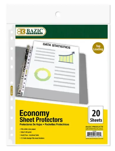 [3102] Economy Weight Top Loading Sheet Protectors (20/Pack)