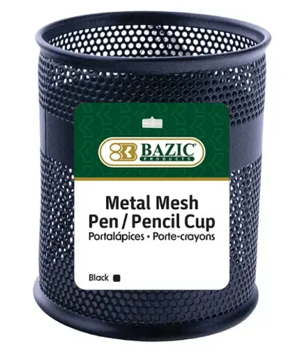 [2605]  Black Metal Pen Cup Holder