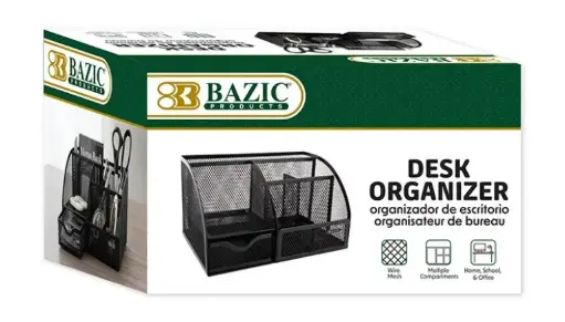 [2610] Black Desk Organizer