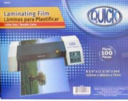 [P0219A] Laminating Pouch Film, 222mm x 333mm x 75mic, 8 3/4" x 13 1/8" x 3mil (100 Pcs P/Pck)